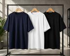 Buy 2 Get 1 Free – Premium Oversized T-Shirt Combo (Black, White & Navy Blue)