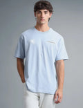 Sky Blue Oversized Cotton T-Shirt