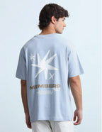 Sky Blue Oversized Cotton T-Shirt